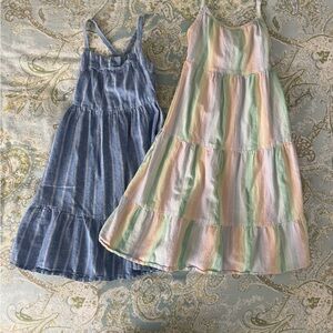 Striped Pastel and Denim Dresses